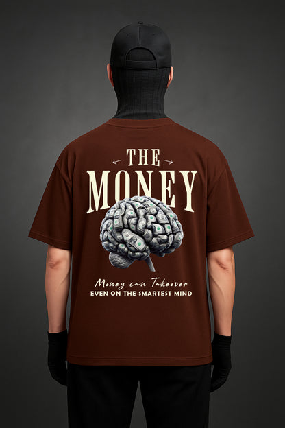Money Mind Brown Oversized Unisex T shirt