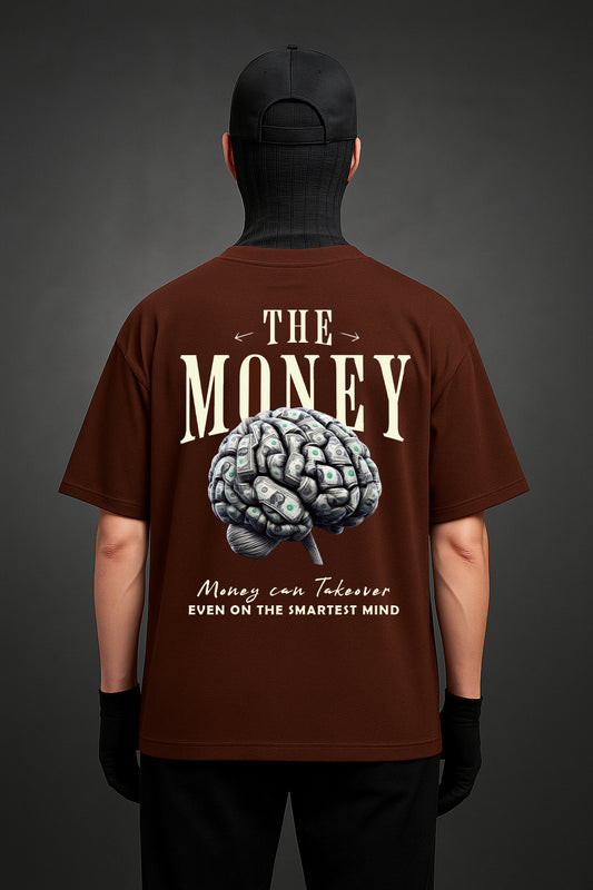 Money Mind Brown Oversized Unisex T shirt